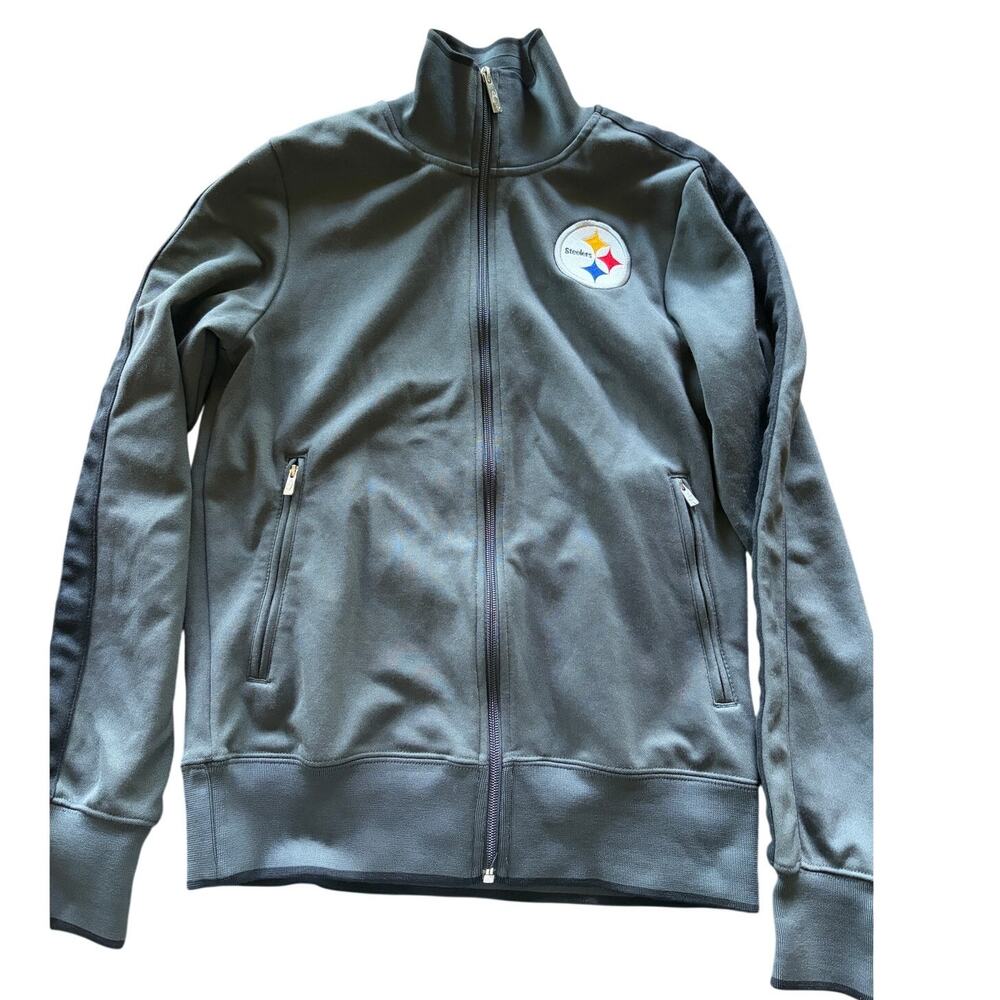 NFL Nike Pittsburgh Steelers Full Zip Track Jacket Gray Small